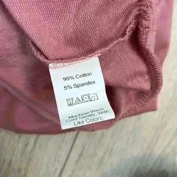 SHEIN Pink Cropped Drawstring Hoodie Size M - Picture 7 of 9